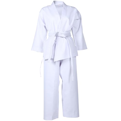 Tenue de karaté blanche adulte Abaodam en polyester avec kimono et pantalon