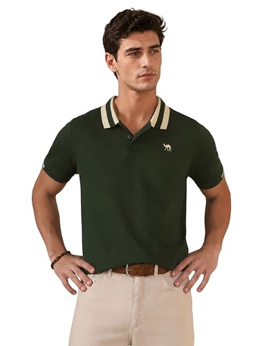 Image of Men's Polo - FYLTR Men's Regular Fit Polo T-Shirt with Contrast Tipping Collar - 100% Cotton | Soft Handfeel | Casual T-Shirts for Men