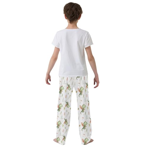 Cute Dragon Watercolor Boys Pants for Kids Jogger Pants with Pockets S-XL3