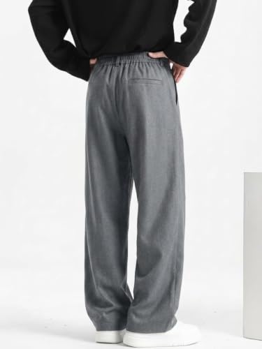 Image of Linen Pants for man | Relaxed Fit Korean Pants | Gurkha Trouser | Lower for Men | Elastic Waist Bottom wear | Straight Fit Casual Trousers | Formal Pant for Office & Wedding