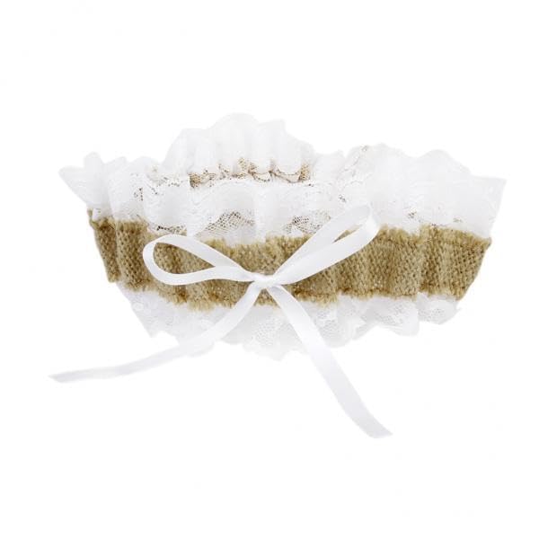 club bollywood Club Bollywood® 4xGarter Country Romance Jute Burlap and Lace Bridal Wedding Garter| Wedding & Formal Occasion | Bridal Accessories-picture-33