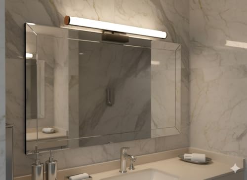 Image of Rosegold | Black Body | Dressing Table |Rose Chrome Finish | Bathroom Mirror | Vanity | Picture | Cabinet | Adjustable | Wall Mounted Light. 2 Year Warranty. (Black crome, 18w)