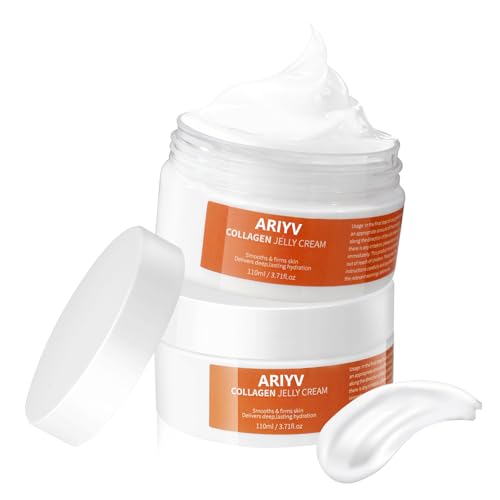 Ariyv 2PCS Collagen Jelly Cream for Women, Lightweight Gel Facial Moisturizer, Visibly Smooths & Firms Skin, Delivers Deep Lasting Hydration, Daily Skincare Formula