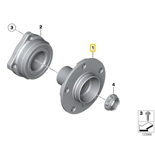 Cojinete de rueda delantera BMW E46 de alta resistencia para chasis 320i 4