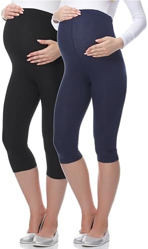 Be Mammy 3/4 Umstandsleggings aus Viskose BE-03 2er Pack