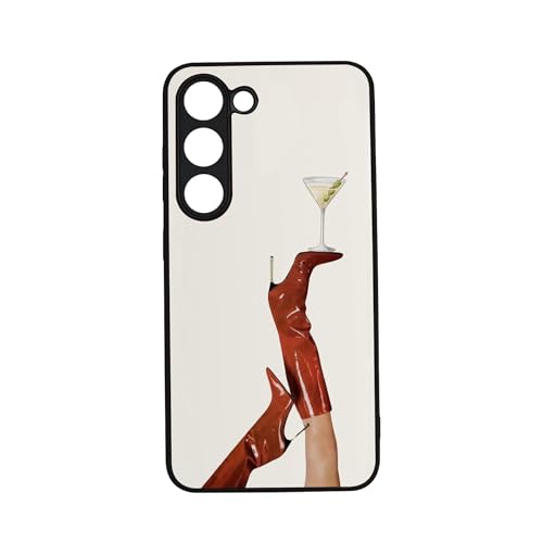 qizjio Martini Phone Case Shockproof Protective Aesthetic Coastal Cowgirl Phone Cover for Samsung Galaxy S23
