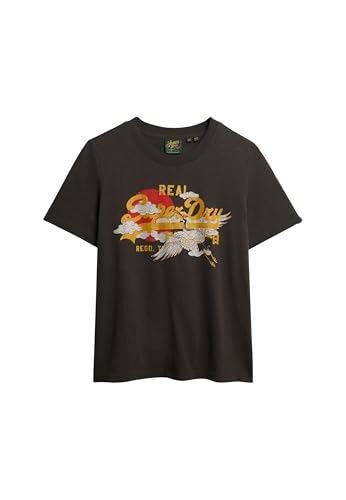 Superdry, T.Shirt VL Neon Slim tee Urban Cream, 12, Woman, NIÑO