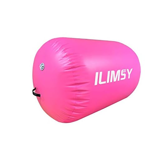 ILIMSY Air Track Inflatable Gymnastic Mat, Air Roller Barrel Gymnastics Tumbling Mat 31 inches Thickness for Home Use/Training/Cheerleading/Yoga/Water with Carry Bag