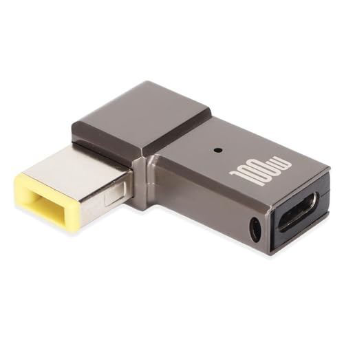 USB C to Slim Tip Adapter, Portable PD Fast Charging Converter, 90 Degree Angled Emulator Trigger Converter