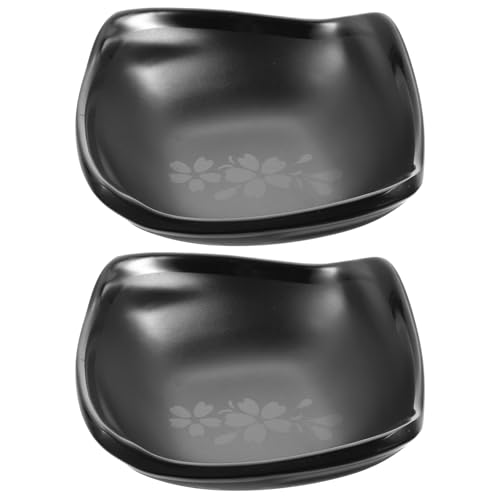 Mikikit 2 Piezas de Platos para Salsa Pequeños de Cerámica, Tazones para Mojar Condimentos y Aperitivos, Color Claro, Aptos para Restaurante y Uso Doméstico, Suministros de Reutilizable