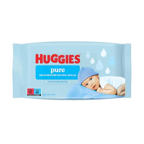 Huggies - Lingettes pour bébé Pure - 56 pièces