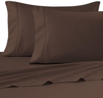 WAMSUTTA Ultra Soft Sateen 100% Pima Cotton Standard/Queen Pillowcases, Set of 2 Chocolate