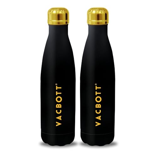 Image of Clay Craft Vacbott Stark Velvet Double Walled|18 Hours Hot and 24 Hours| Cold Water Bottle Vacuum Insulated Flask Bottle 500 ml|2 Piece, Steel Water Bottles for School, Office, Home, Gym, Leakproof