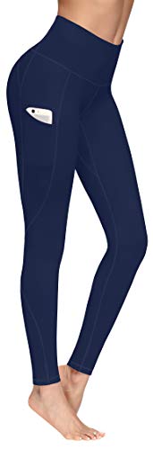 image for Lingswallow High Waist Yoga Pants - Yoga Pants with Pockets Tummy Cont