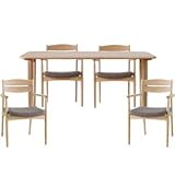 ISSEIKI ダイニングセット 5点セット ダイニングテーブル チェア オーク材 木製 SOUR TABLE + CHAIR ARMx4 5SET