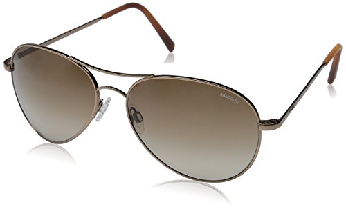 Randolph Women's Amelia AA1C404-NY Aviator Sunglasses, Chocolate Gold, 61 mm