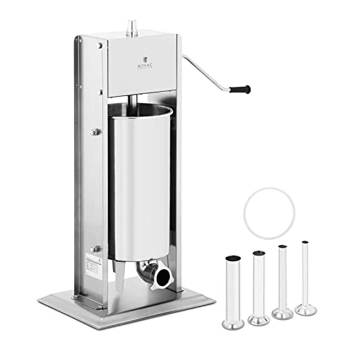 Royal Catering RCWV-15L Poussoir à saucisse vertical - 15 l Poussoir à Saucisses Manuel vertical Machine à saucisses Vertical
