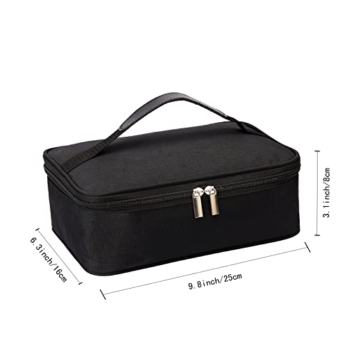 Natural Style Small Lunch Bag, Mini Portable Thermal Insulated Cooler Bag Lunch Box (Black) #TOP6