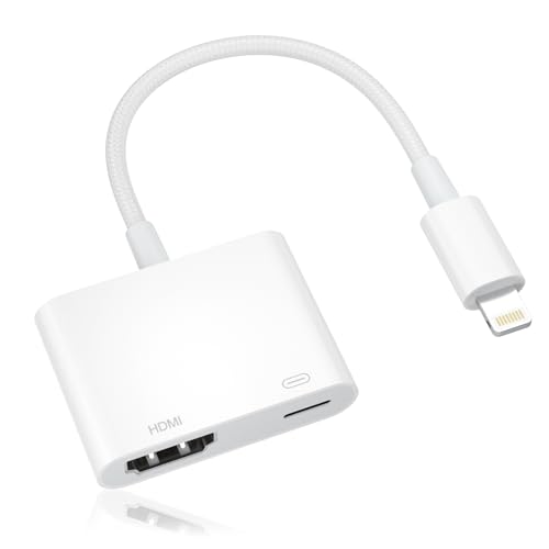 Lightning-to-HDMI-Adapter-to-TV-with-Charging-Port-MFi-Certified-1080P-HD-Video-Sync-Screen-Connector-Digital-AV-Adapter-Compatible-with-iPhoneiPad-on-HDTViPodProjectorMonitorSupport-All-iOS