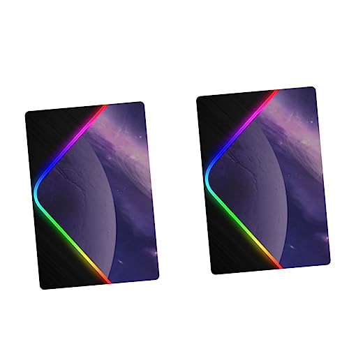 Tapis de souris de jeu violet space SEWACC grand format avec 7 modes de couleur