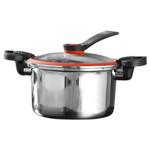 PRETYZOOM Pentola Pressione Micro Pressure Cooker Antiaderente Con Doppio Manico Ergonomico Adatta Induzione Per Zuppe e Stufati Veloci Riscaldamento Uniforme e Tenuta Ottimale