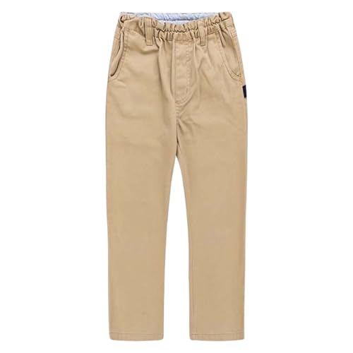 boys school uniform dress pants solid straight leg sweatpants boys girls elastic waist pull on pants with pockets