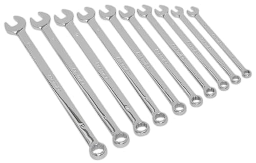 Sealey Ak6310 Combination Spanner Set 10Pc Extra-Long Metric