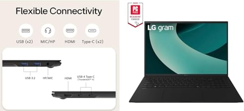 Image of LG gram Ultra-Light Laptop 17.0 inch Touchscreen IPS WQXGA Display | Intel Ultra 7-258V, 32GB LPDDR5X, 2TB SSD, Intel Arc 140V, Backlit KB, Thunderbolt 4, WiFi 7, Windows 11 Home w / DKZ Hub