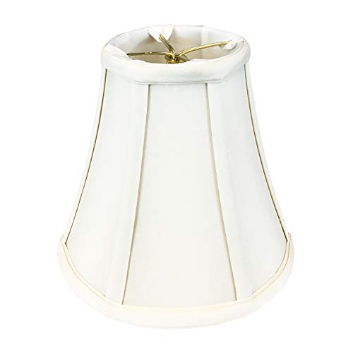 Royal Designs, Inc. BS-704RC-8WH True Bell Basic Lamp Shade with Round Clip, 4" x 8" x 7.25", White, 4 x 8 x 7.25 (Round Clip)