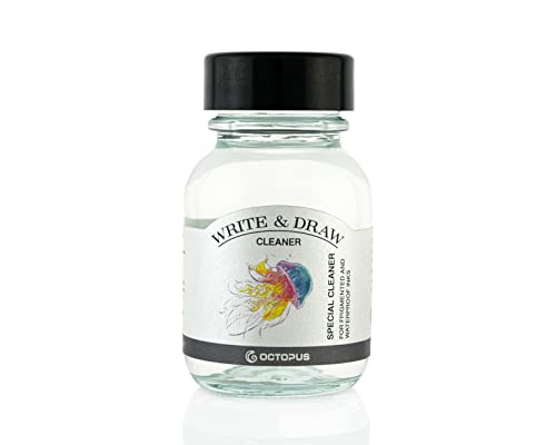 OCTOPUS Write & Draw Special Cleaner, limpiador de pluma estilográfica para tintas pigmentadas e impermeables, limpiador de tinta, 50 ml