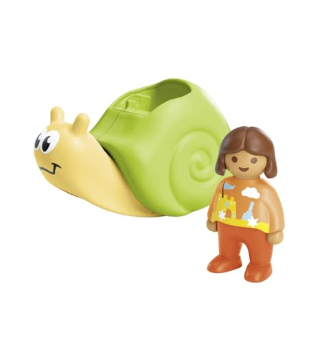 Playmobil 71699 Junior : Enfant avec Escargot à Bascule - Comprenant Une Figurine de Fille - Jouet fabriqué à partir de matière d'origine végétale - Dès 12 Mois