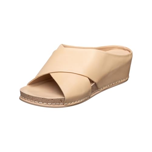 Antelope Women's Santina Leather Slip-On Casual Sandals - Wide Fit