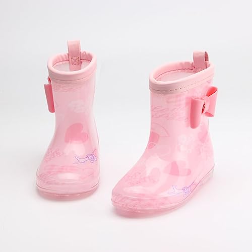 IWIHMIV Toddler Rainboots Boys Girls Short Rain Boots Outdoor Non Slip Baby Kids Lightweight Rain Boots With Easy-on2