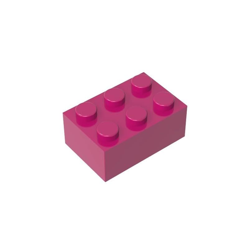 Gobricks 3002 Basic Bricks Brick 2x3 50 Pieces GDS-541 Compatible with Lego Building Blocks Color:Magenta