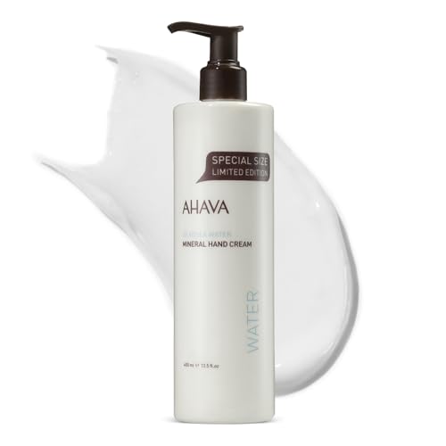 Image of AHAVA Dead Sea Water Mineral Hand Cream - Hand Moisturizer For Dry Cracked Hands, Light & Fast Absorbing, Enriched with Exclusive blend Osmoter, Smoothing Witch Hazel & Soothing Allantoin