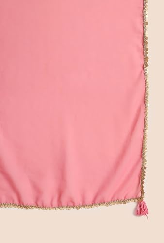 Image of SHOPPING QUEEN Women's Georgette Straight Kurta Sharara Set with Dupatta