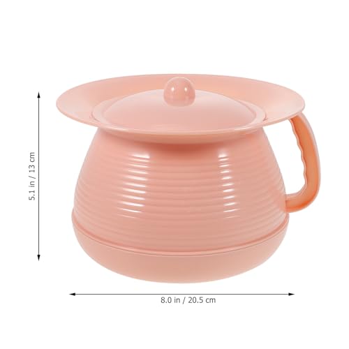Urinario con tapa hermética rosa para evitar derrames en casa 2