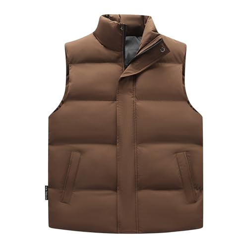 Ymosrh Men's Puffer Jacket Casual Outdoor Work Fishing Travel Sleeveless Down Vest Jacket Coat for Men, M-5XL