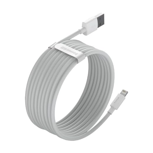 Kit com 2 cabos lightning Baseus, compatível com iPhone, branco