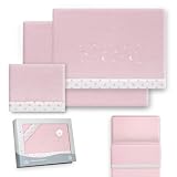Interbaby - Juego Sabanas Minicuna 50x80 Poliester 100% | Sabana Cuna Bebe Coralina, Cálida | Incluye Sabana Bajera, Encimera y Funda de Almohada | Ideal para Invierno | Estrellas Luna Rosa