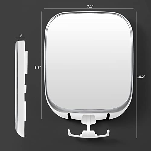Taili Shower Mirror Fogless With Razor Holder For Shaving, No-Drilling & Removable Fogless Mirror For Shower Suction Shatterproof & Waterproof Wall Mounted #TOP5