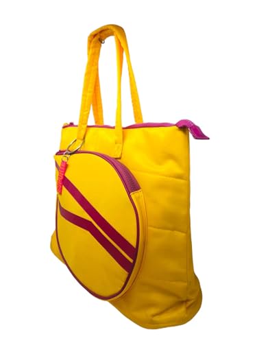 Bolsa beach tennis feminina Amarela impermeável