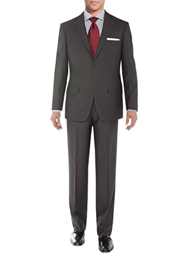 Salvatore Exte Men's Two Button Sharkskin 2 Piece Suit Modern Fit Jacket Pant
