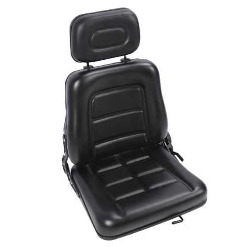 Siège de Chariot élévateur Universel, Cuir PVC Haute Résistance, Conception Ergonomique, Siège D'appui Réglable à 180 °, Installation Facile pour Tracteur, Tondeuse, Chargeur de