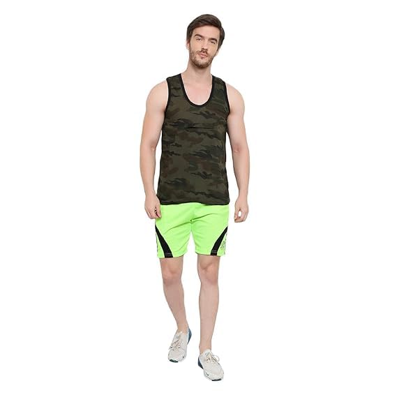 Image of DIA A DIA Men's Polycotton Running Sports Gym Shorts Pack of 2