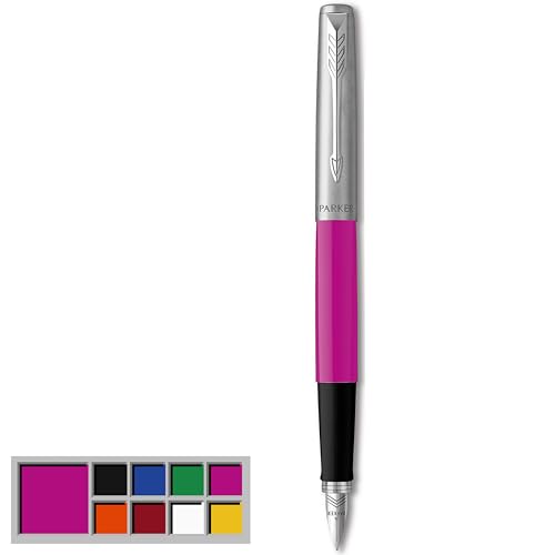 Parker Jotter Originals stylo plume | finition magenta classique | pointe moyenne | encre bleue