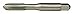 Cleveland C54546 1001 General Purpose Standard Straight Flute Hand Tap, Right Hand Cutting, M8x1.25 Thread, D5 Thread Limit, Tapered Chamfer, 4 Flutes, Bright, HSS (Each)