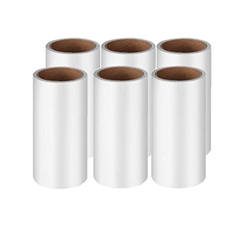 GOZAR 6Pcs Pluisroller Bijvullen Grote Pluisroller met Lange Steel Pluisroller Pluisverwijderaar voor Huisdierenhaar-12cm
