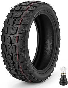 Pneu Roues Tubeless Avant Et Arrière avec Valve, 10x2.75-6.5 Tubeless Offroad pour Kukirin G2 Master Trotinette Électrique, Tout Terrain, 10 Pouces Pneu Sans...
