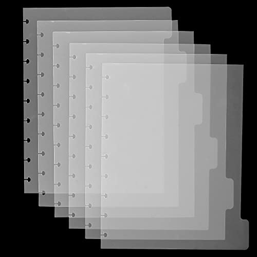 Intercalaires à 6 onglets 17x23 cm format classique vierges pour planificateur